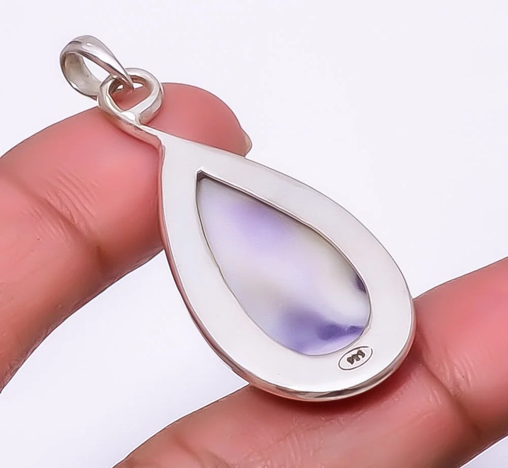 Tiffany Stone 925 Silver Plated Pendant 1.95" H4150