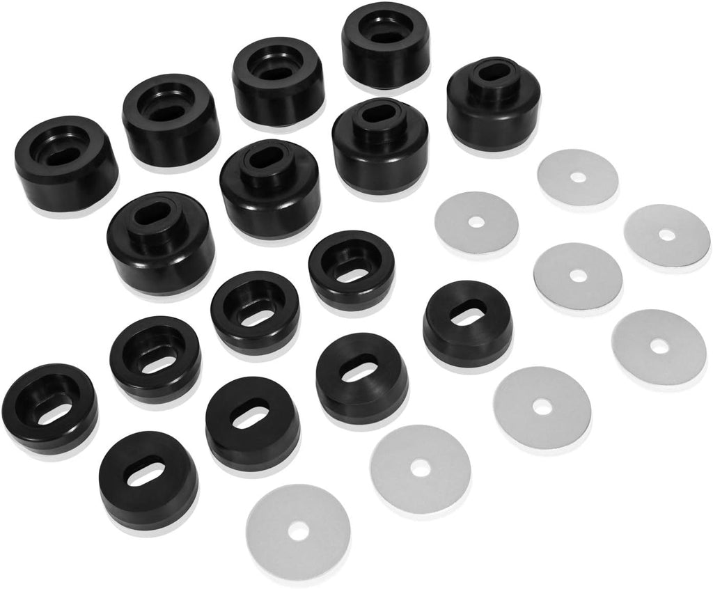 24Pcs Black Polyurethane Body and Cab Mount Bushing Kit Z2666