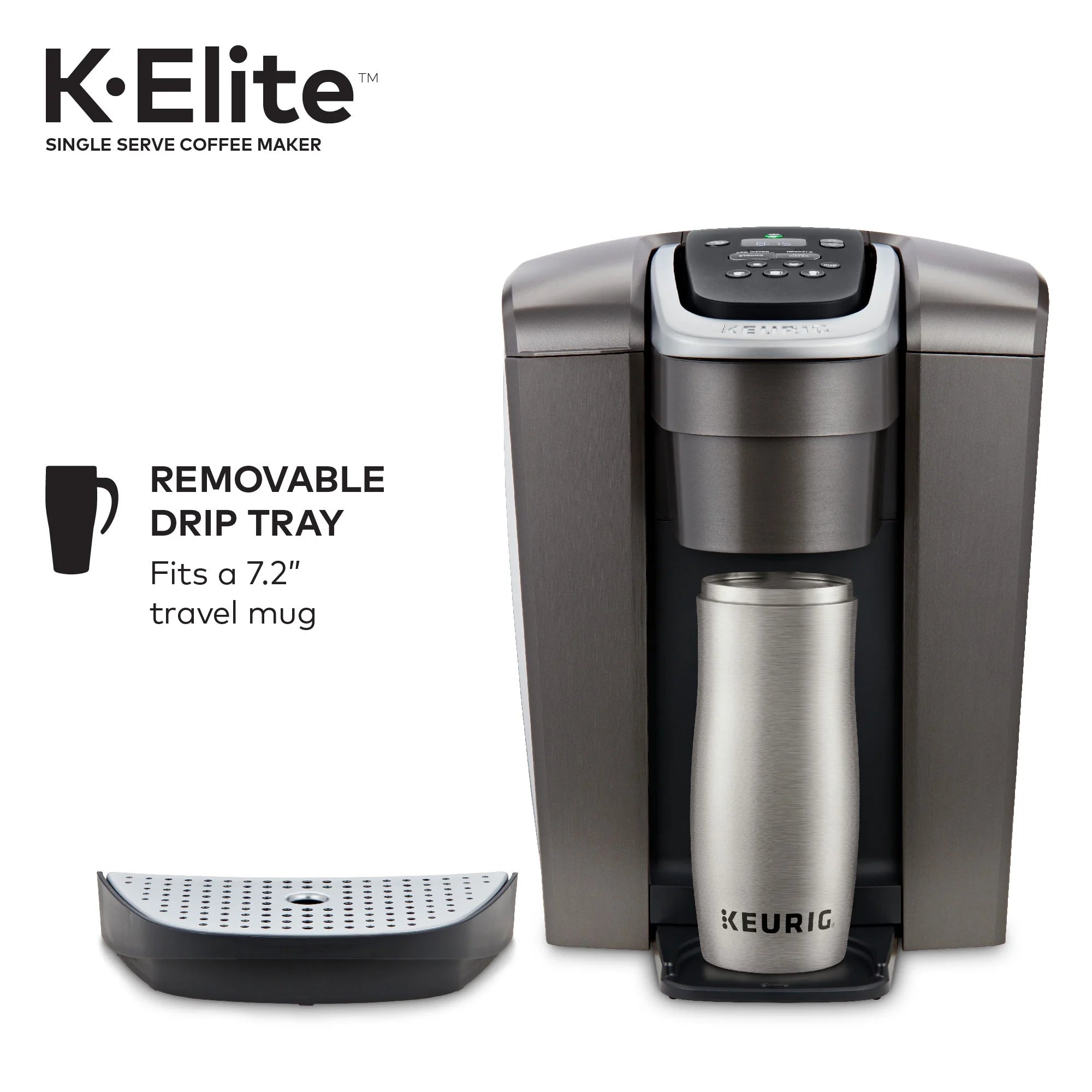Brushed Slate Single-Serve K-Cup Pod Coffee Maker K137586