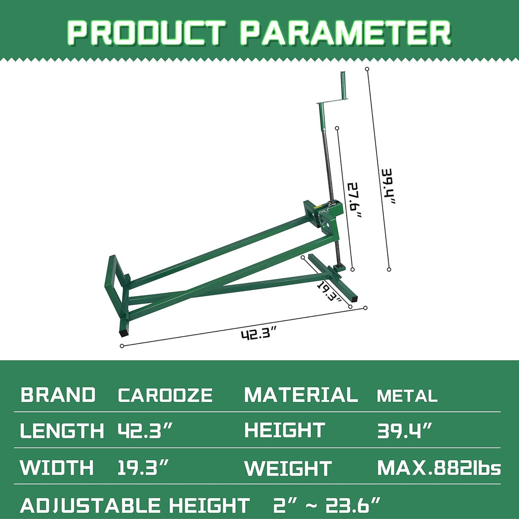 Green Steel Lawn Mower Jack Lift 300lbs Q498991