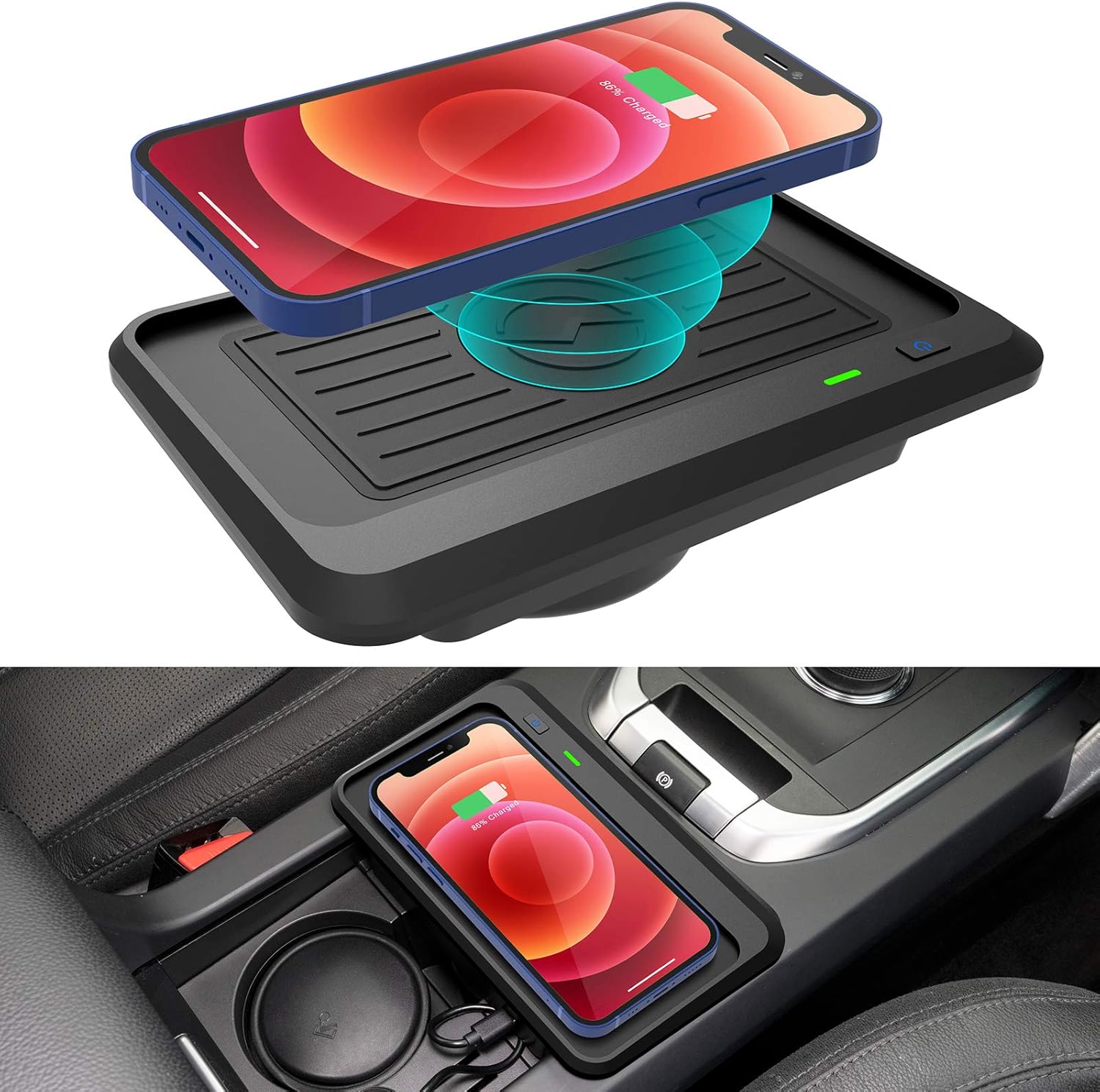Wireless Charger for Land Rover Discovery Sport 2015 2016 2017 2018 2019, OEM Style Wireless Phone Charging Pad, Pack of 2 Z4246