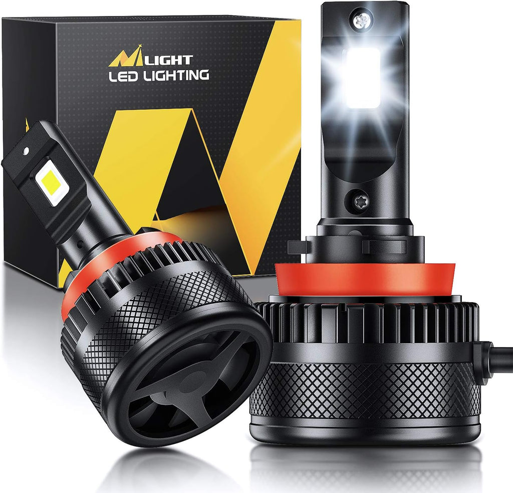 H11 LED Headlight Bulbs, 6000K Cool White, 2-Pack E74233
