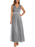 Embellished Pleated Evening Dress H2588