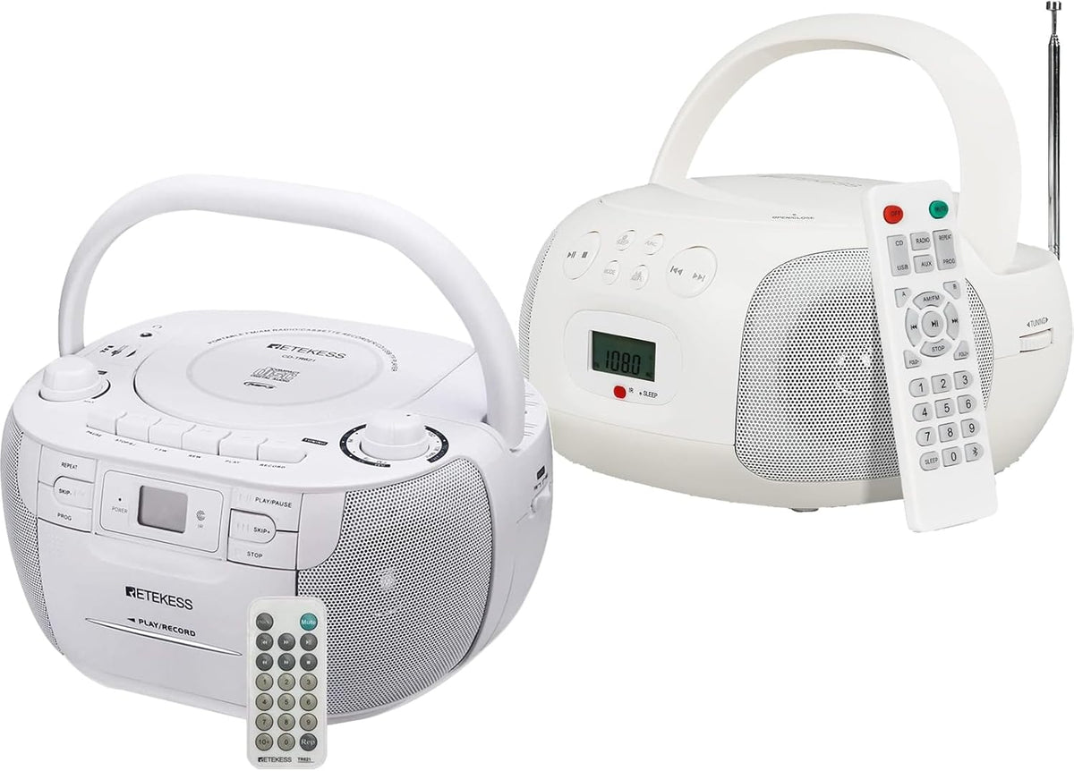 CD and Cassette Player Combo with Remote Control D402