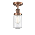 Antique Copper 1 Light Semi-Flush Mount A691758