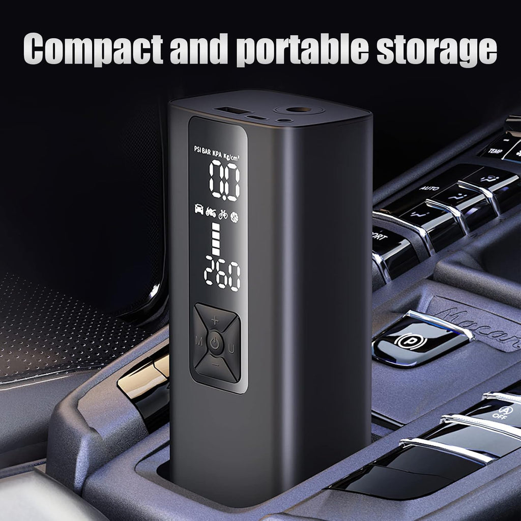 Portable Tire Inflator 150PSI 8000mAH Cordless Air Pump (Black) D493