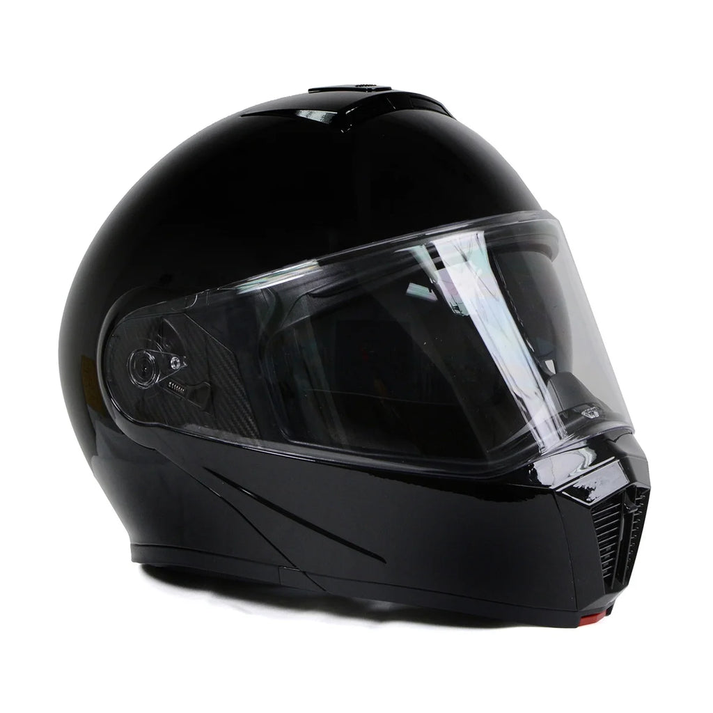 Gloss Black Modular Motorcycle Helmet with Drop Down Visor Q298708