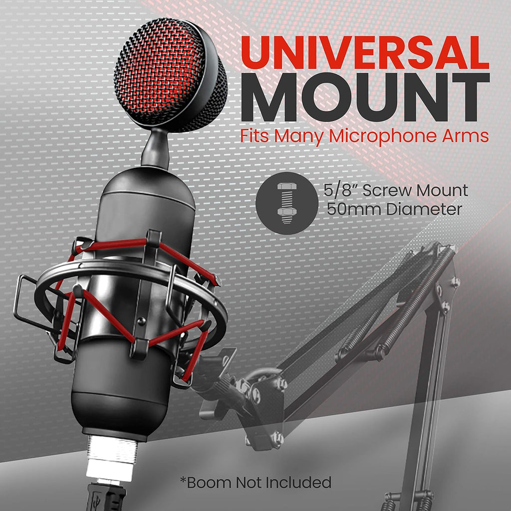 USB Cardioid Condenser Microphone with USB Cable, Built-in Pop Filter, Adjustable Desktop Stand N241581
