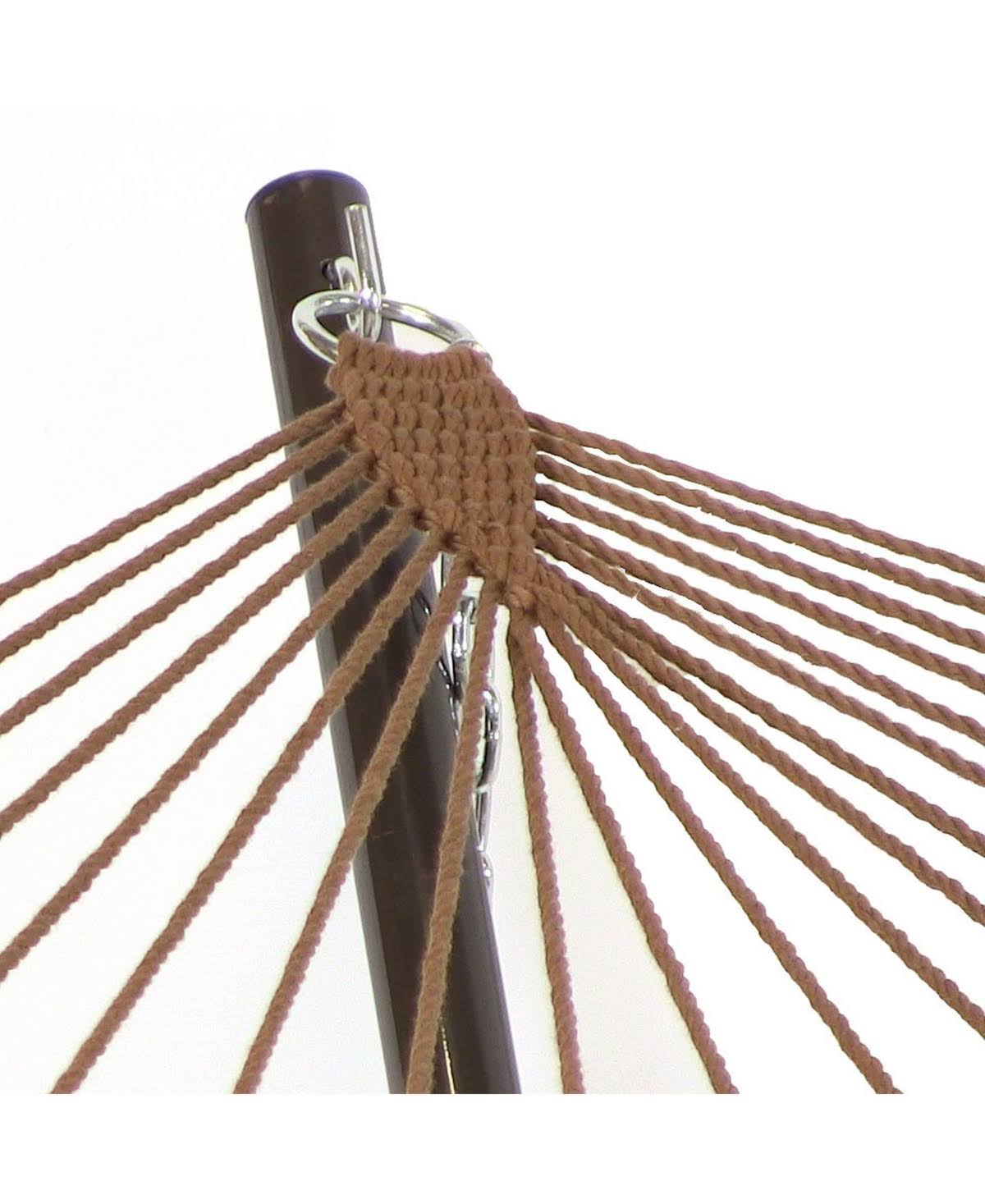 Brown Polyester Rope Hammock with Spreader Bars H92355