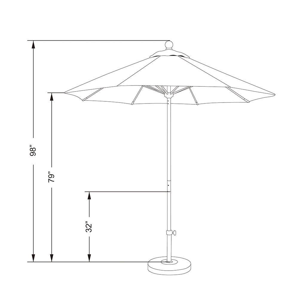7.5& Market Umbrella with Sunbrella Fabric Q383820