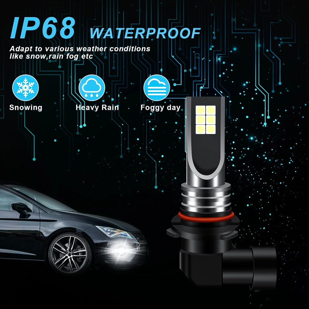 White LED Headlight Fog Light Bulbs Kit A908