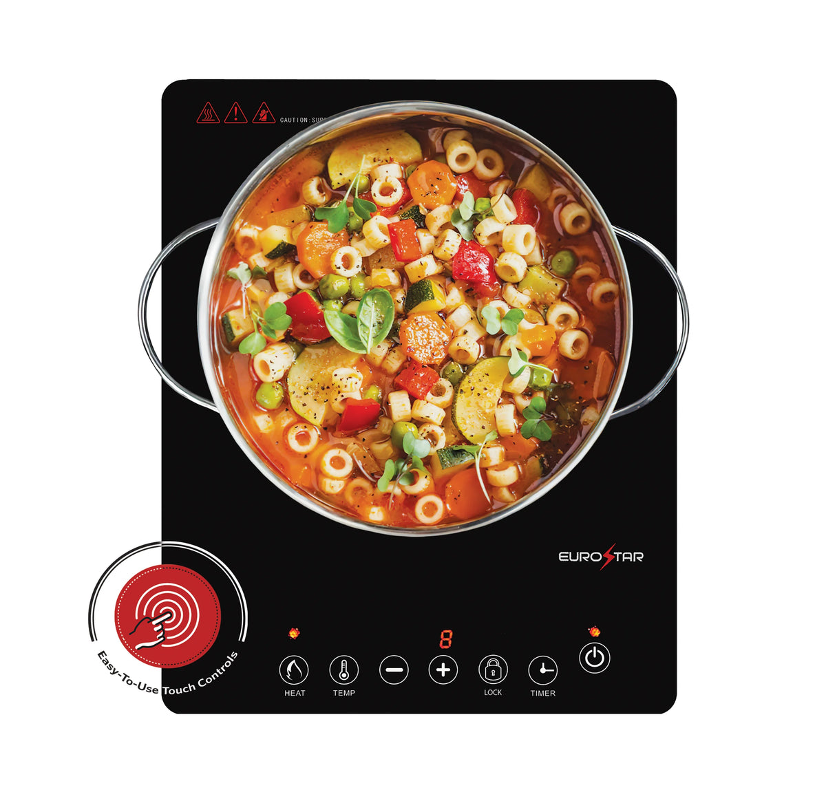 1800W Portable Induction Cooktop, Black H78438