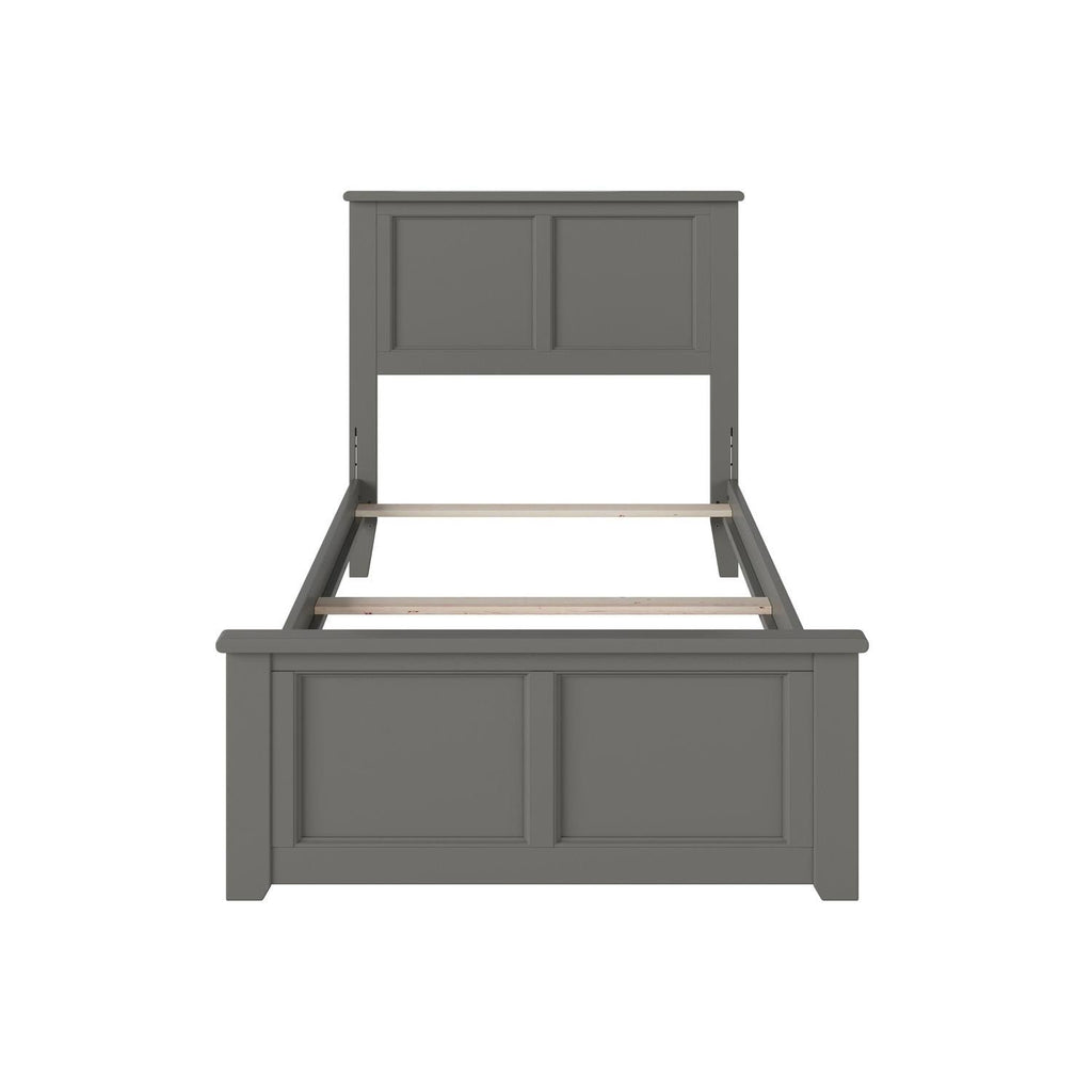 Twin Traditional Bed with Foot Board in Atlantic Grey D60596
