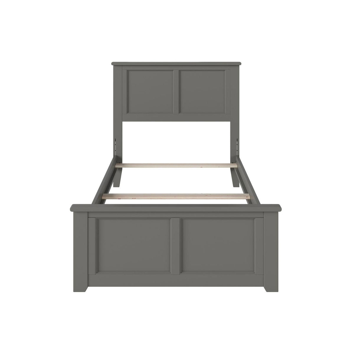Twin Traditional Bed with Foot Board in Atlantic Grey D60596