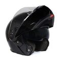 Gloss Black Modular Motorcycle Helmet with Drop Down Visor Q298708
