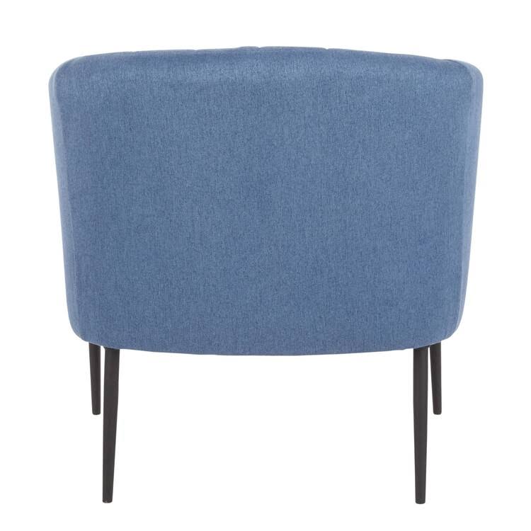 Black Metal Grey Velvet Accent Chair Y9135