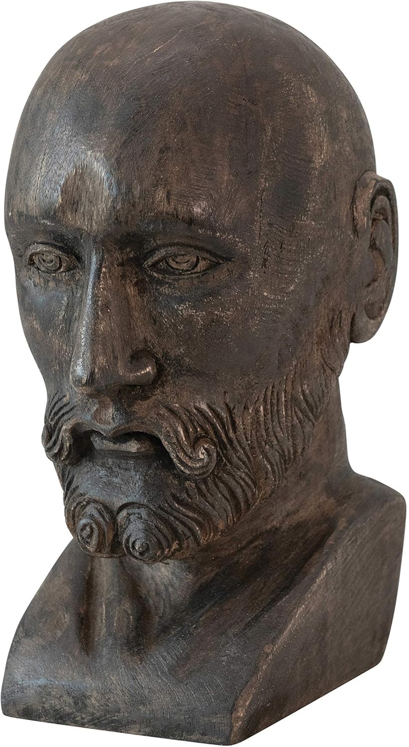 Hand-Carved Mango Wood Bust R648