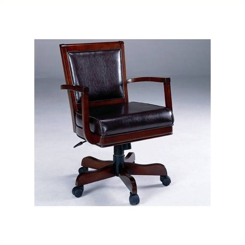 Arm Chair with Casters in Rich Cherry I972