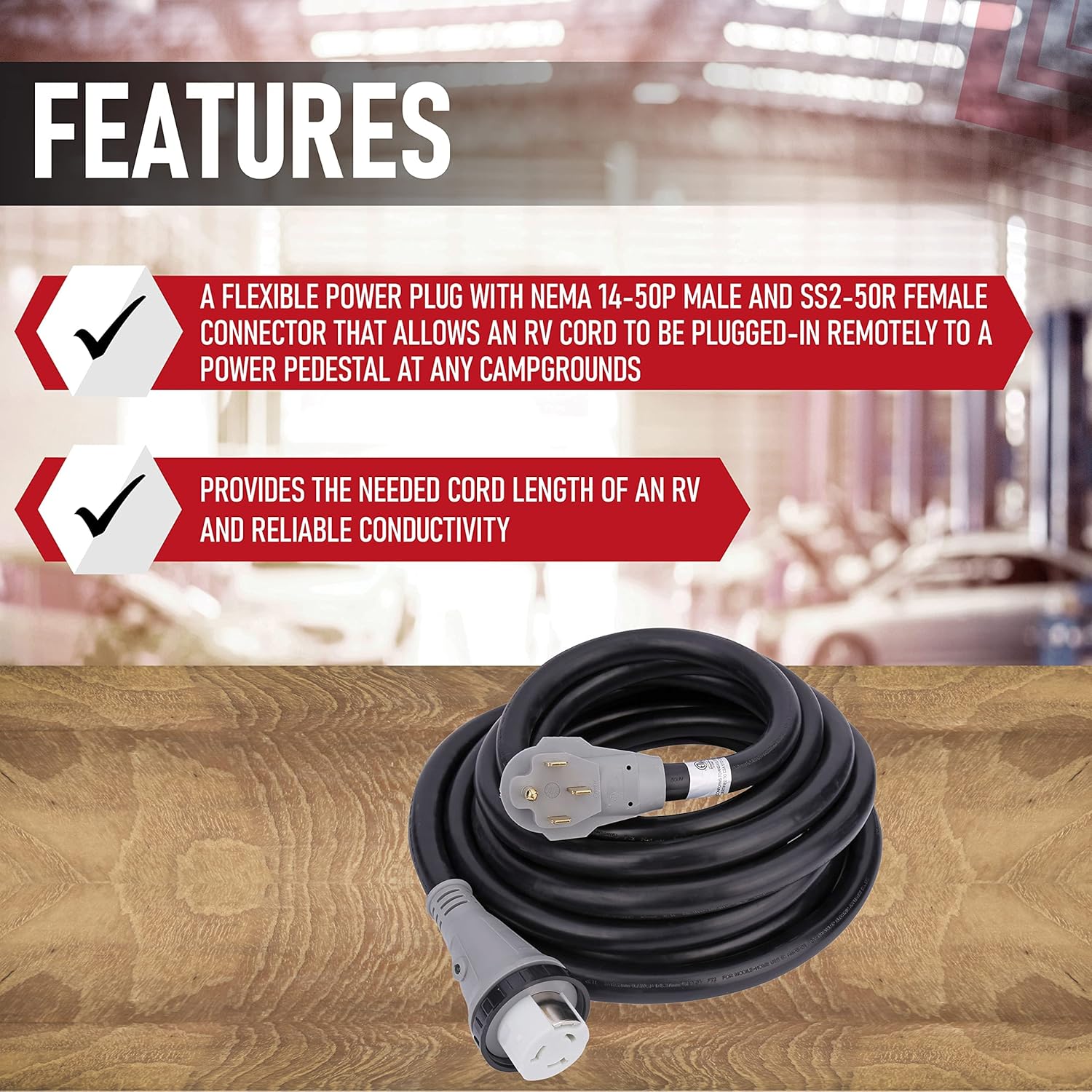50 Amp 25 Feet RV Power Extension Cord U79988