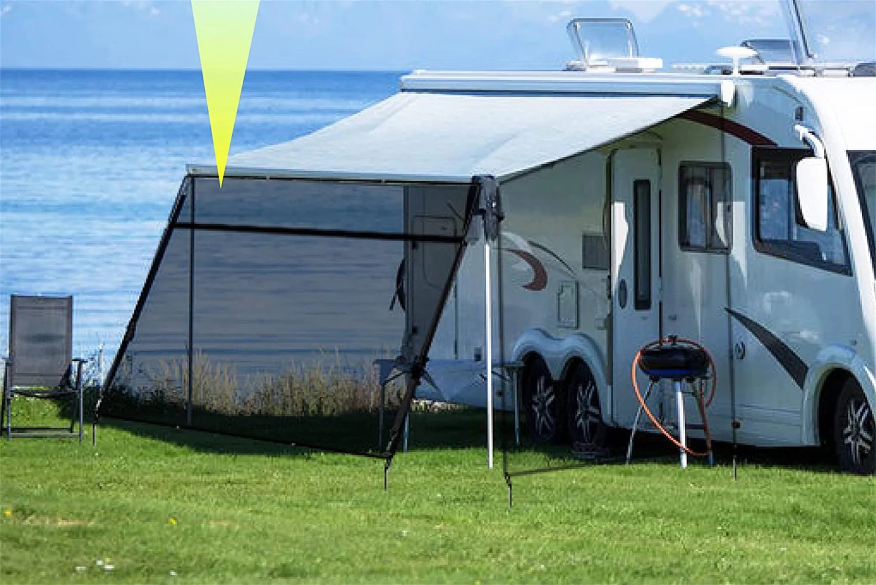 RV Awning Shade Screen 8x15.3’ with Zipper X2433