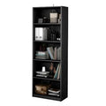 5-Shelf Bookcase Storage Cabinet Black T260
