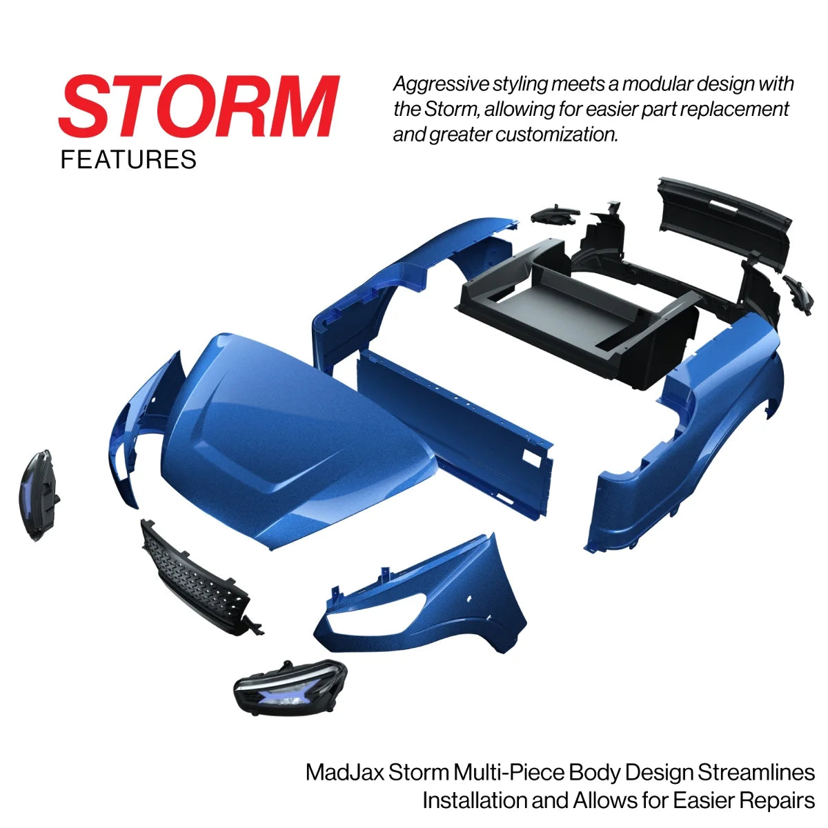 Black Golf Cart Body Kit U310