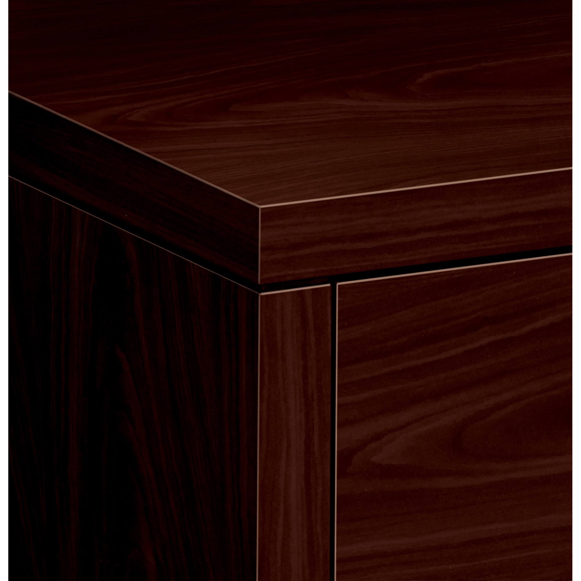 Mahogany 3/4-Height Right Pedestal Credenza Y751