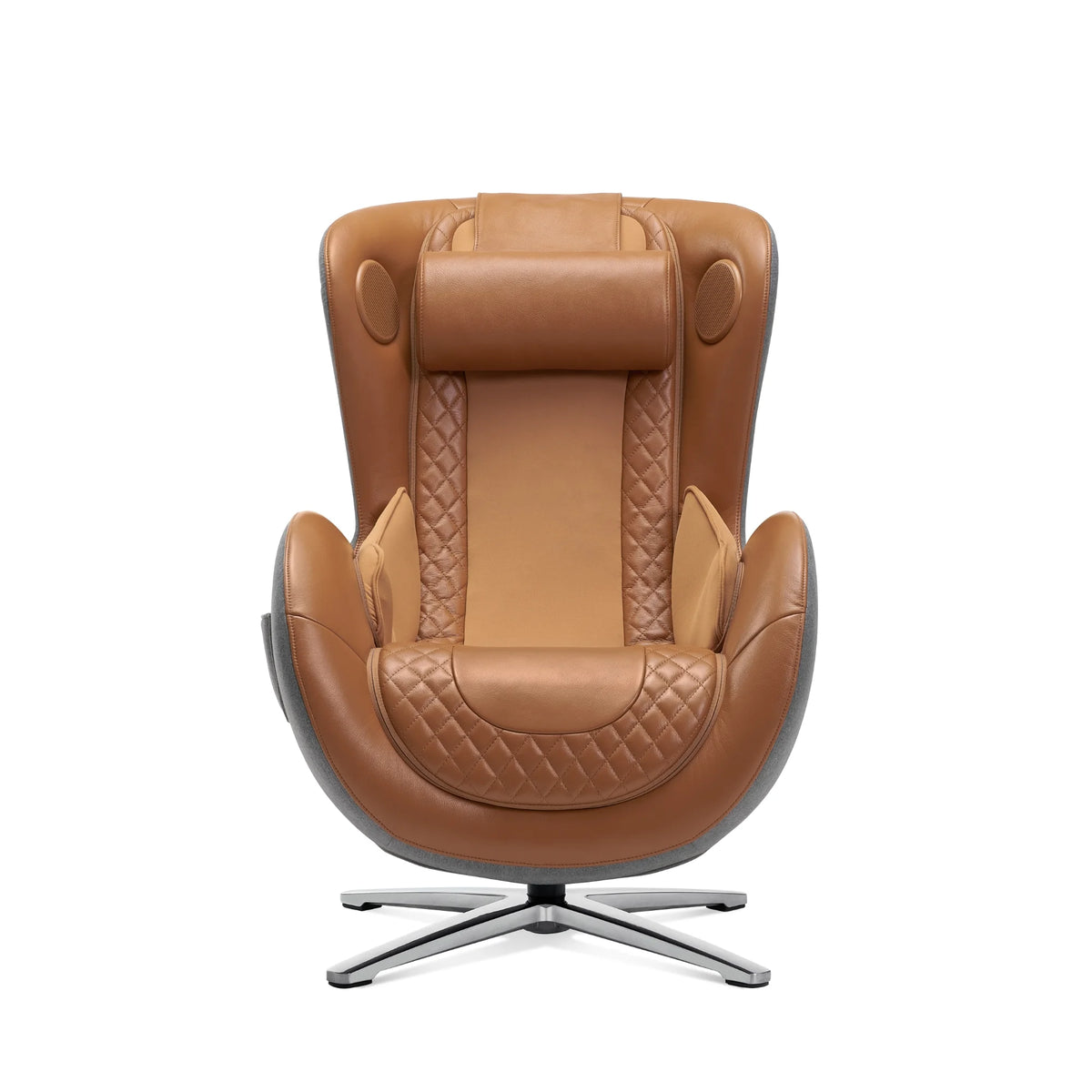 Genuine Leather Massage Chair with Ottoman W3274