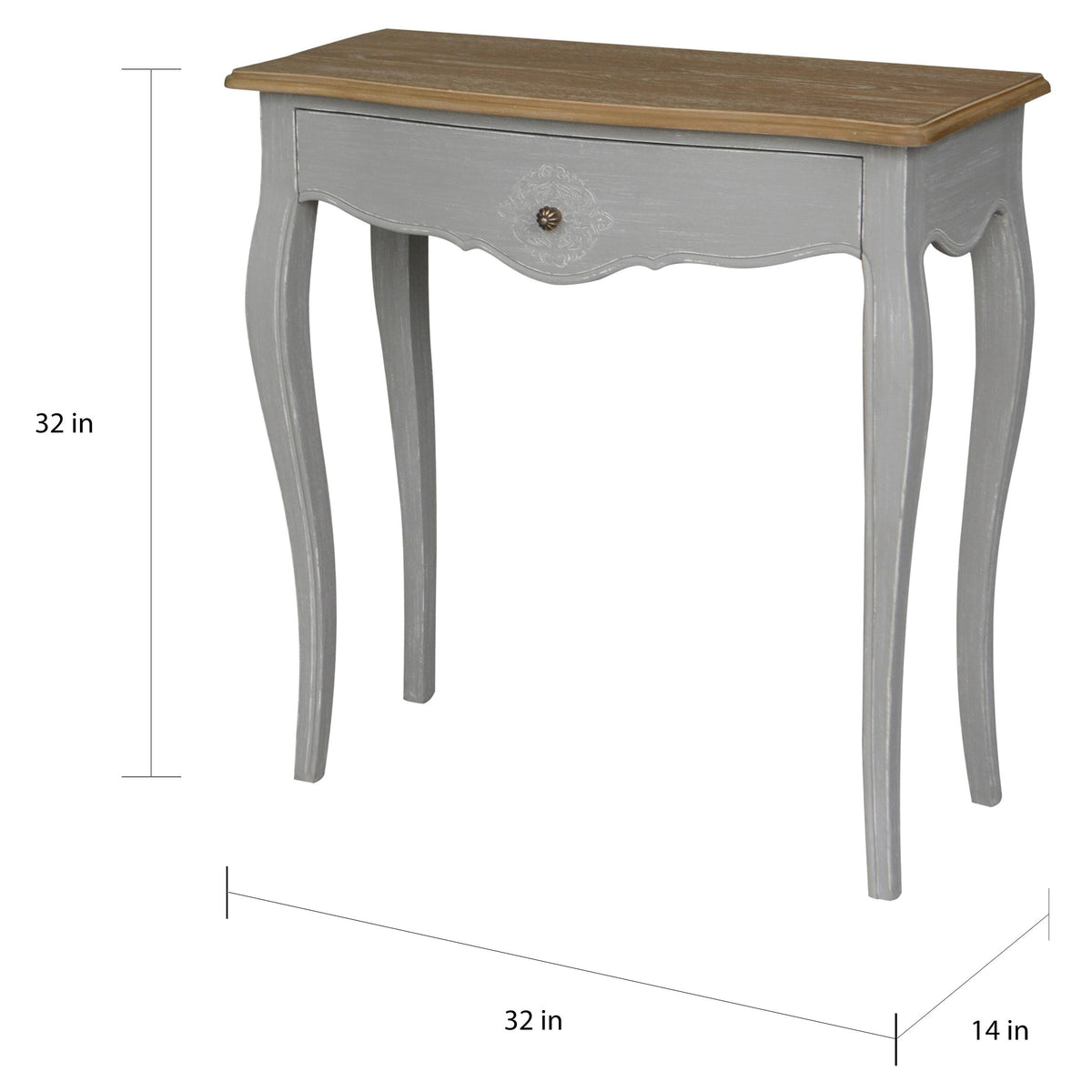 Antique Blue 1 Drawer Console Table J919