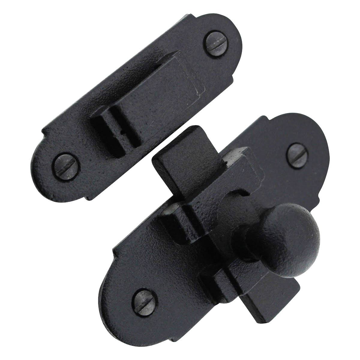 Black Iron Cabinet Latch 3 1/4 inch x 1 1/4 inch Pack of 8 K443