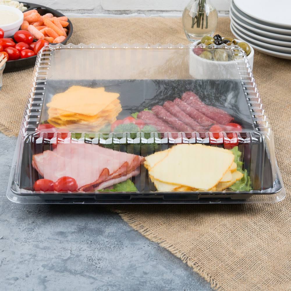 Clear Plastic Square Dome Lid - 40/Case C763503
