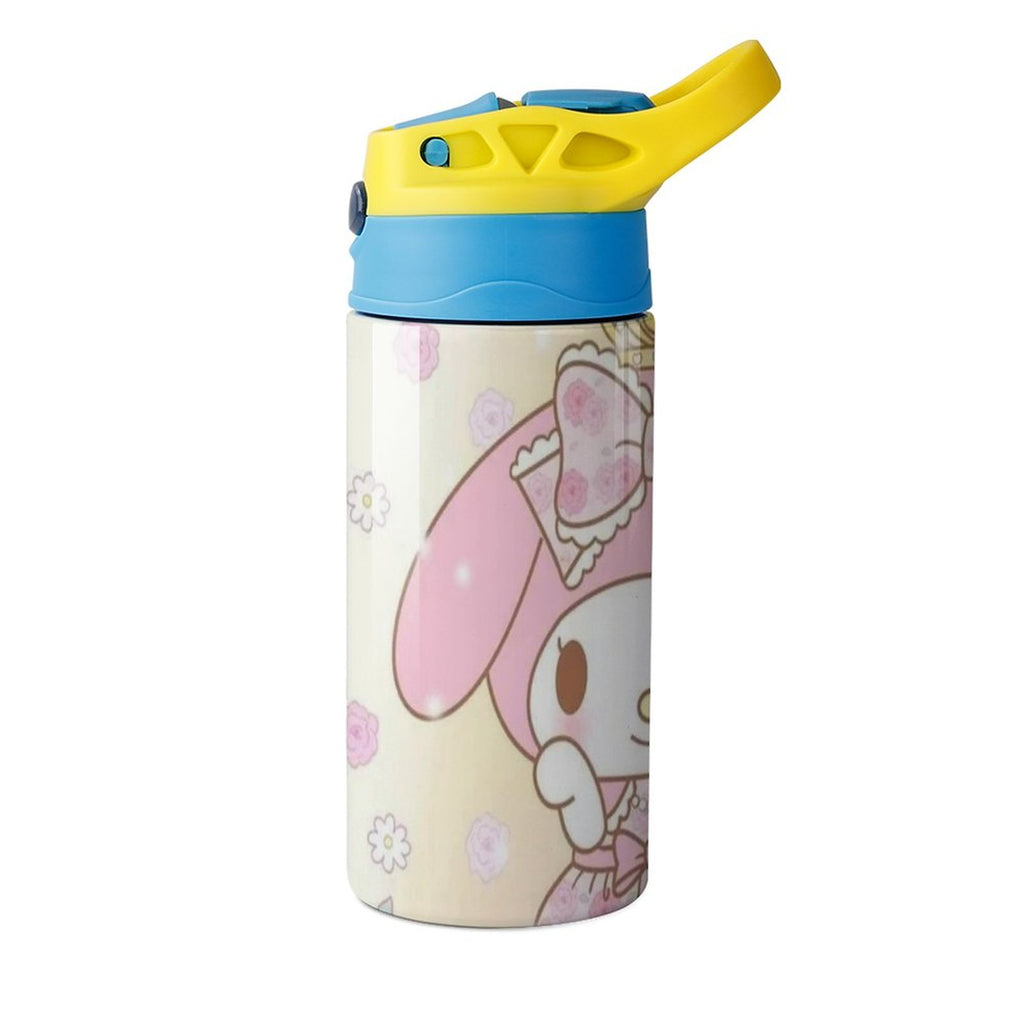 Pink Children's Vacuum Insulated Stainless Steel Water Bottle With Straw A652069