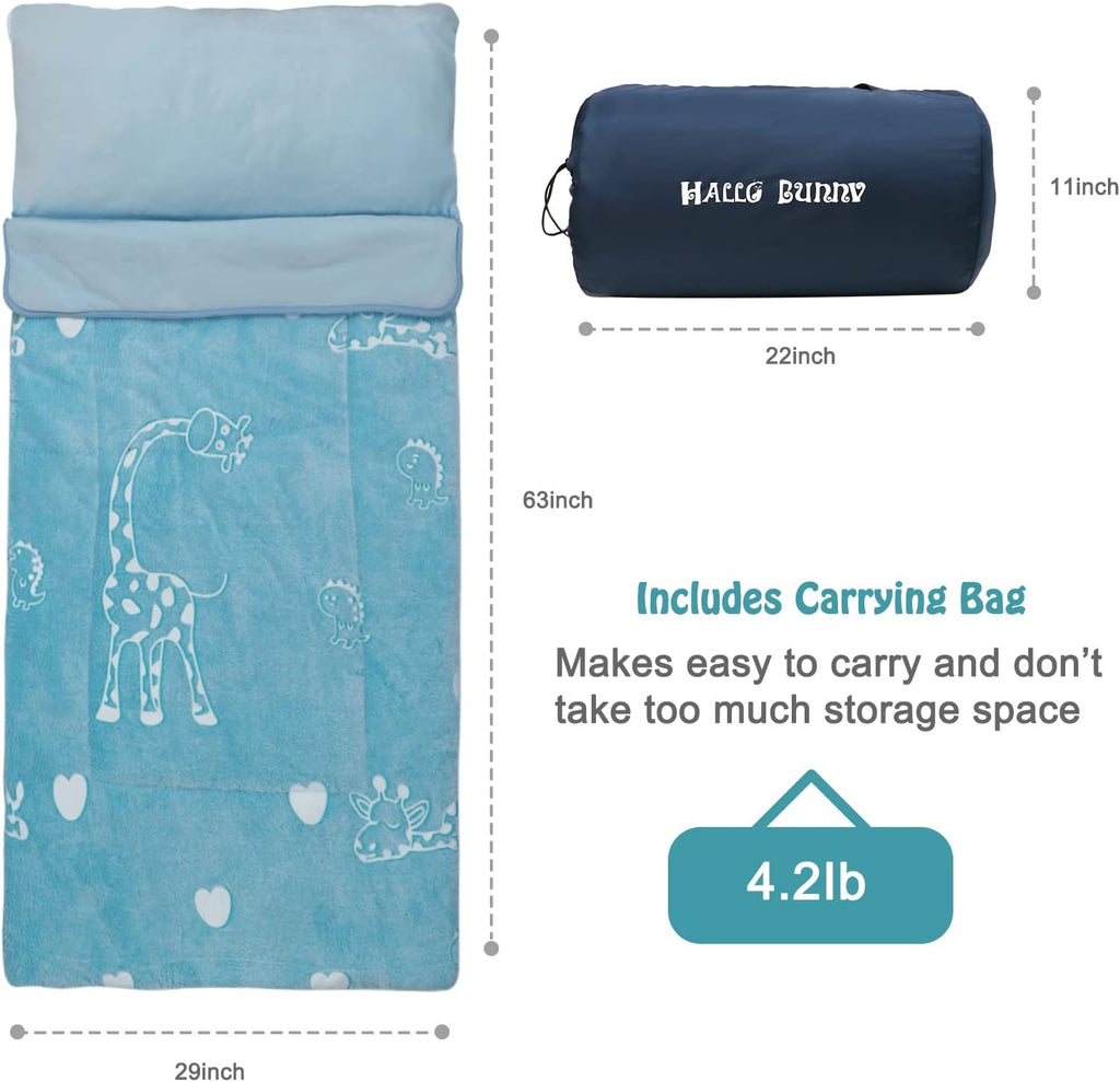 Glow in The Dark Kids Sleeping Bag with Nap Mat G3421