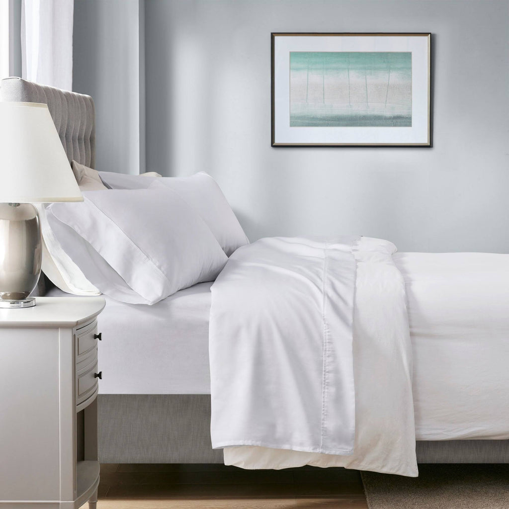 White 4 Piece Sheet Set - Cal King A9740