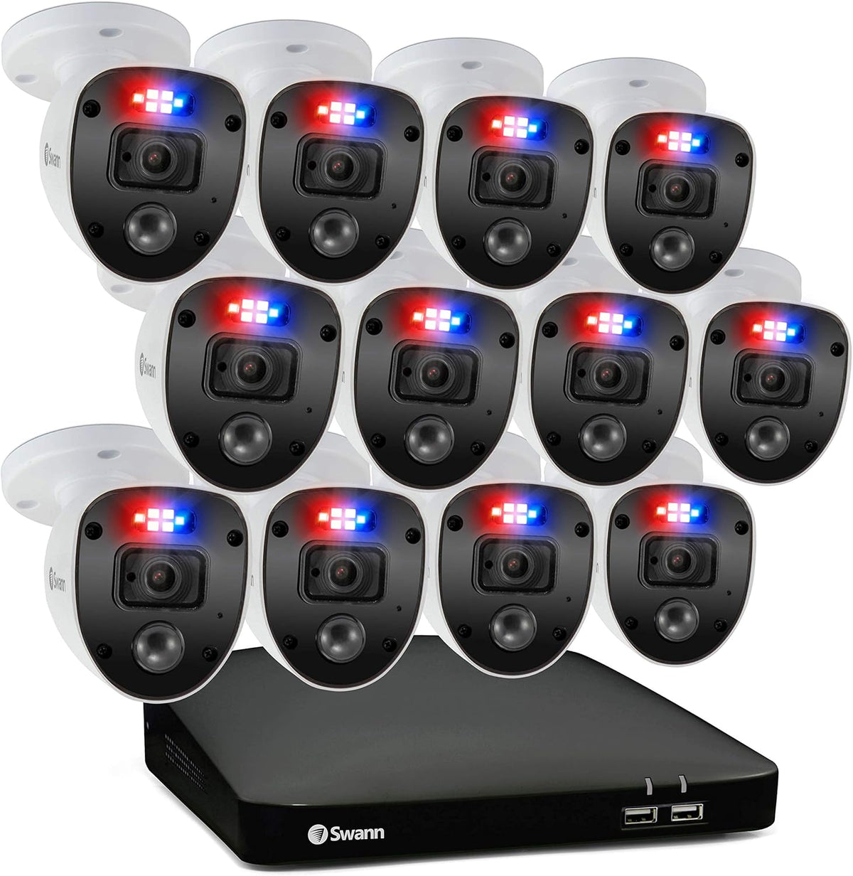 16 Channel 12 Cameras DVR CCTV Wired Surveillance System T936