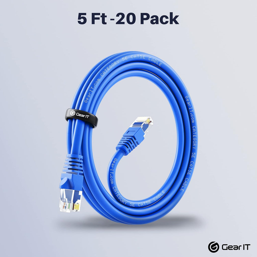 Blue 5 Feet Cat5e Ethernet Patch Cable F8934