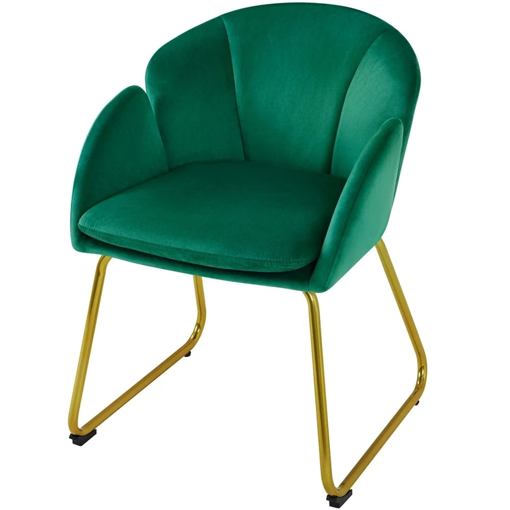 Pink Velvet Armchair with Metal Legs X8292