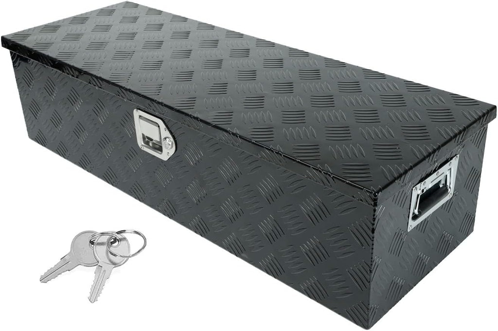Truck Bed Tool Box with Lock Latch, 24 X 17 X 18 Inch Aluminum Black P447004