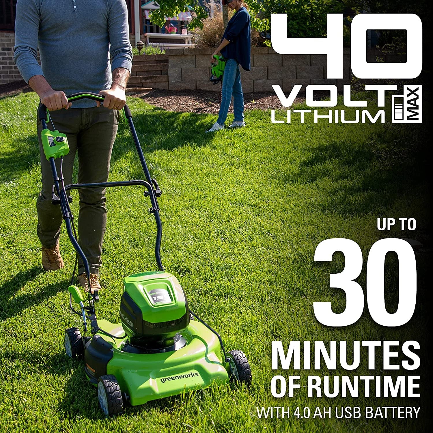 40V 19" Cordless Walk-Behind Mower with 4.0Ah Battery & Charger K326083