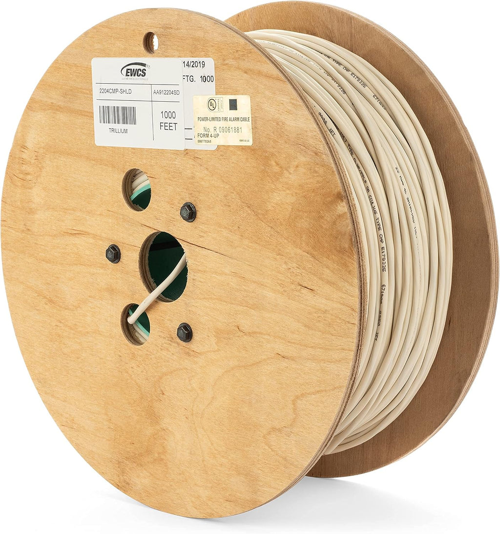 22 AWG 4/C Plenum Rated Shielded Sound & Security Cable - 1000 Feet A154