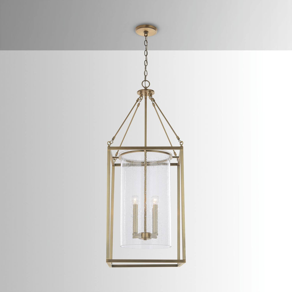 4 Light Foyer Aged Brass H6716