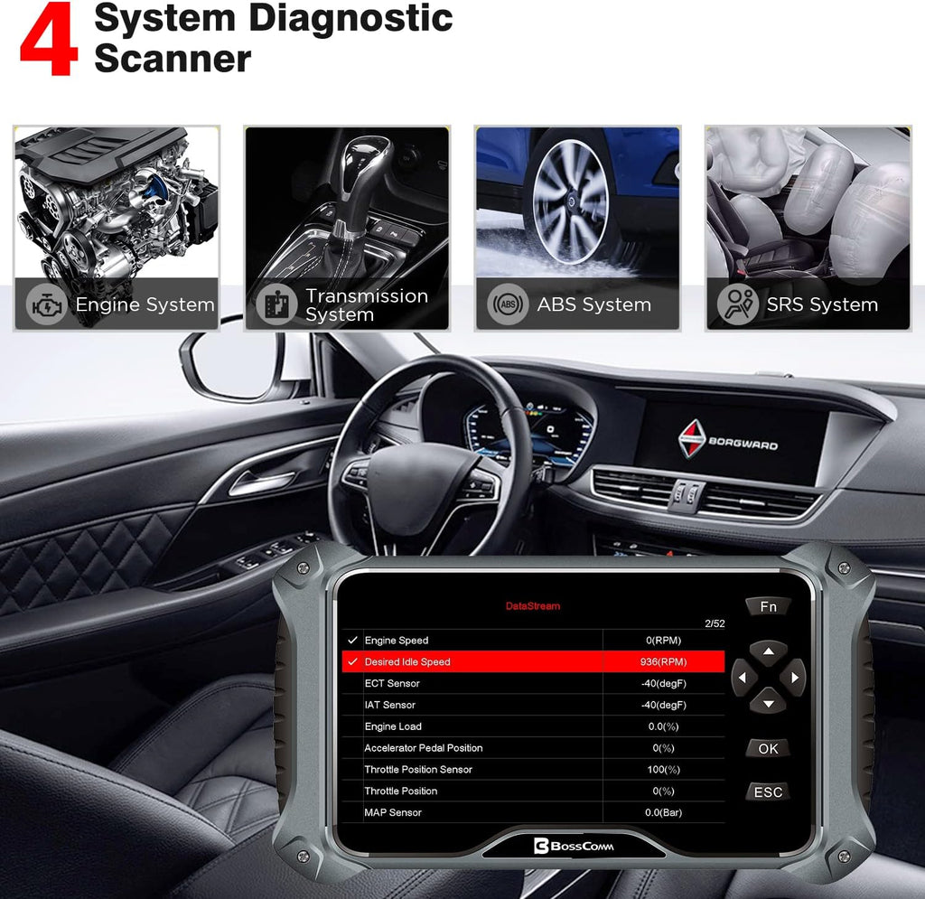 7Inch OBD2 Car Scanner Code Reader Diagnostic Tool F211596