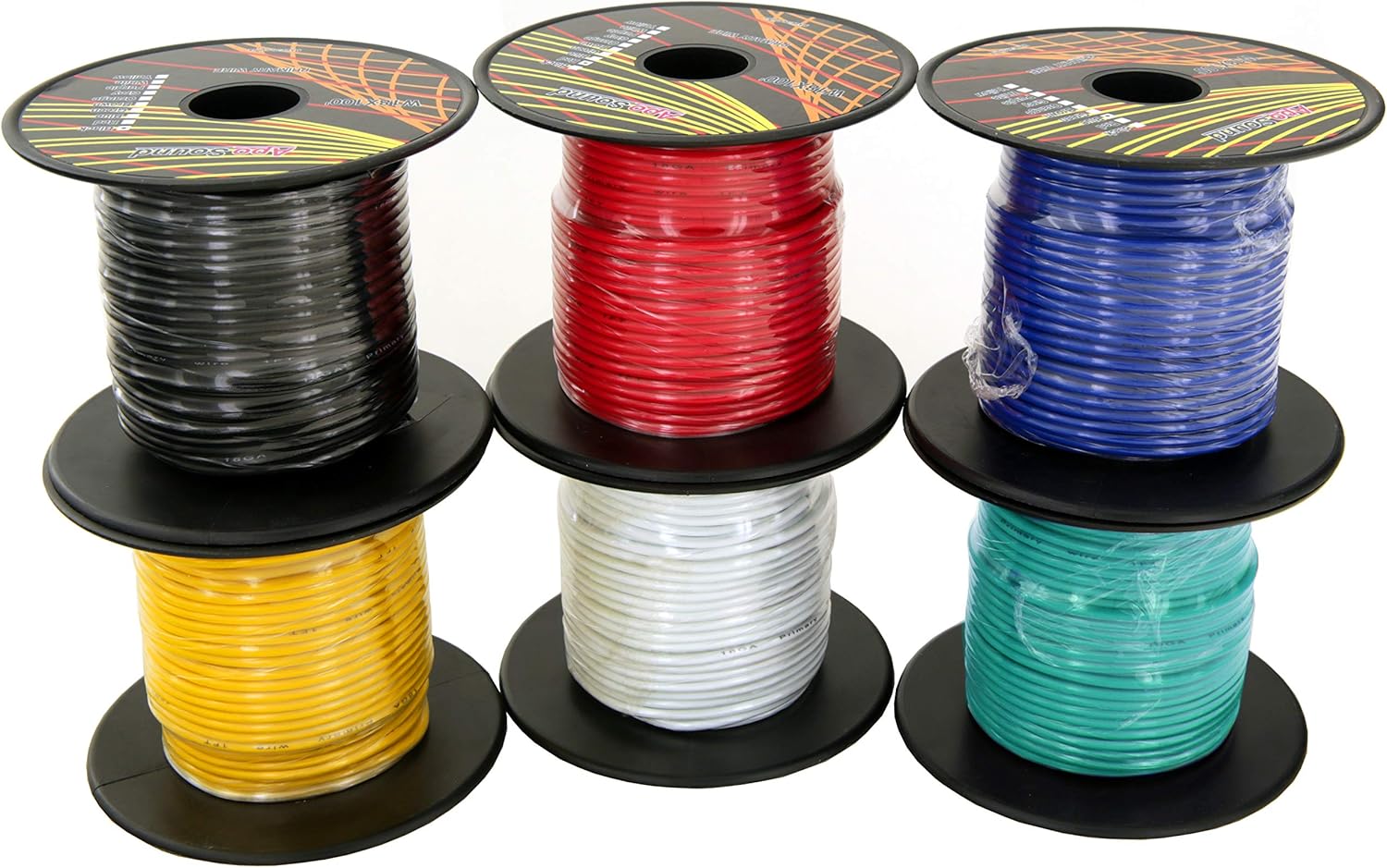 18 Gauge 10 Rolls 100 Feet Car Audio Video Primary Wire Cable Set P526
