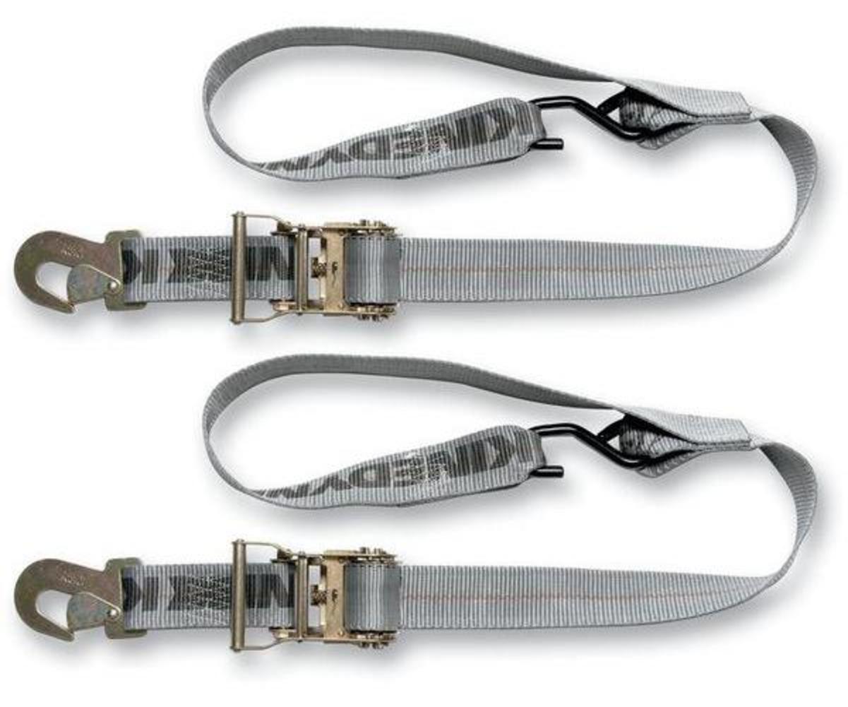 6 Tie-Downs with Military Snap Hooks and Built-In Soft Loops - 2in. x 6ft. A276422