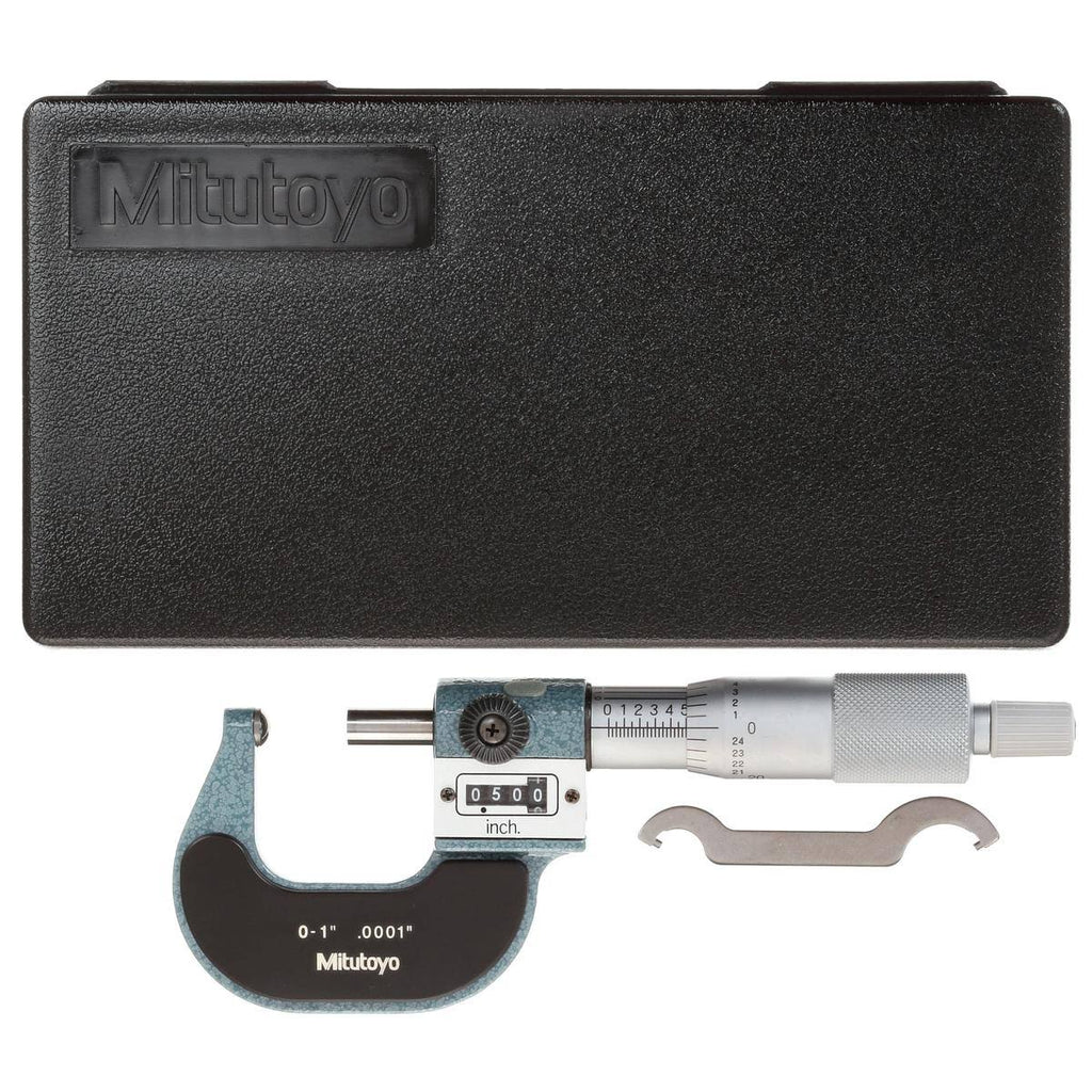 Spherical Micrometer, Flat, 0-1x22 S244