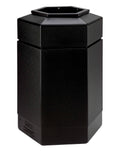 30-Gallon Hex Waste Container Black U540434