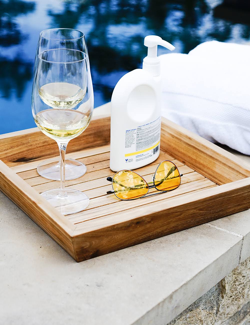 Catalina Teak Outdoor Serving Tray B12182