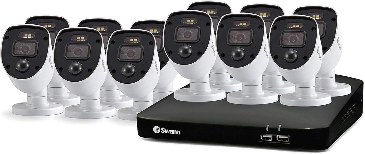 16 Channel 12 Cameras DVR CCTV Wired Surveillance System T936