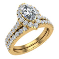 14K Gold Diamond Wedding Ring Set 1.25 CT N4177