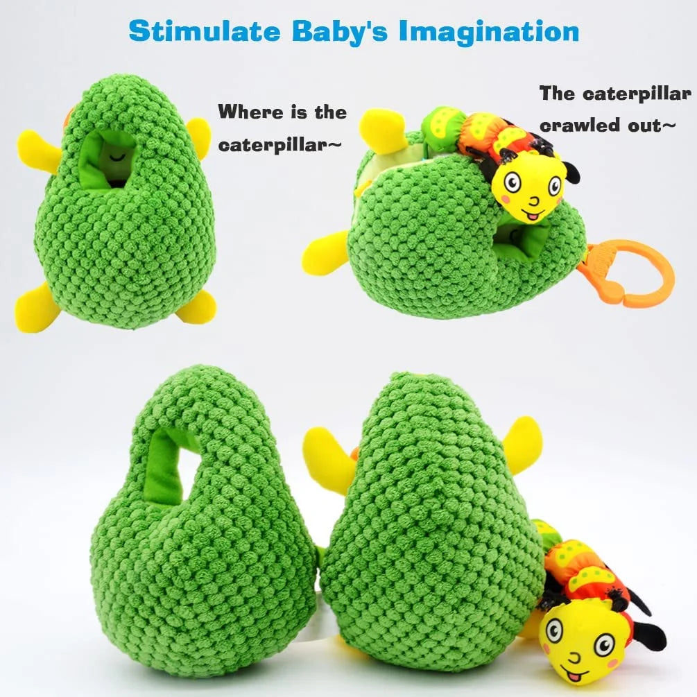 Clip on Stroller Toy with Mirror, Plush Bug Avocado Toy Q33632